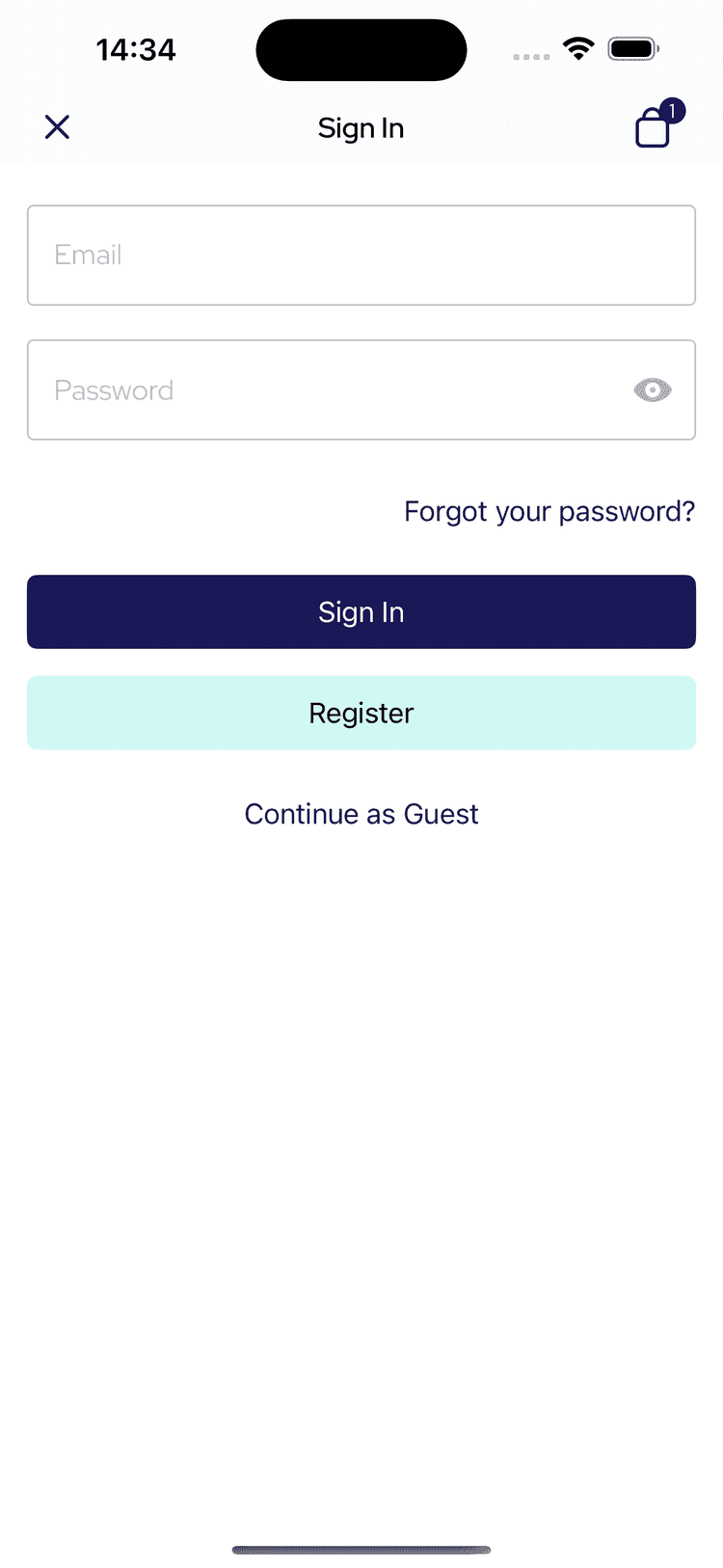 login allowing guests